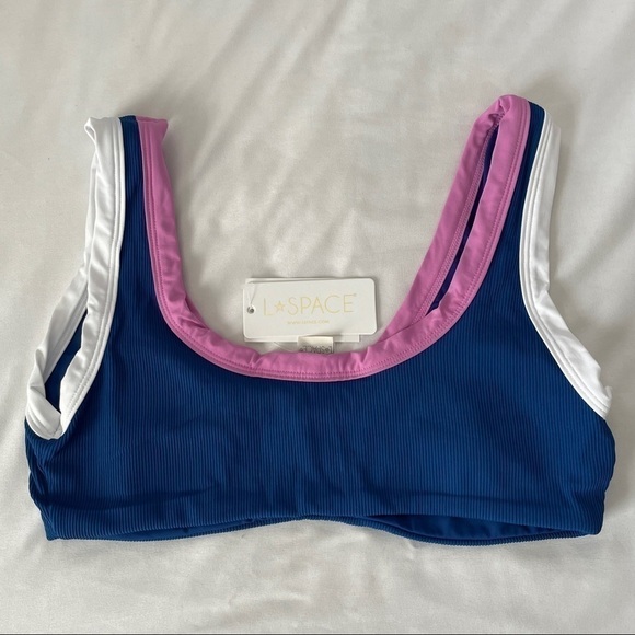 NWT L*SPACE Lala Ribbed Bikini Top - Picture 4 of 5